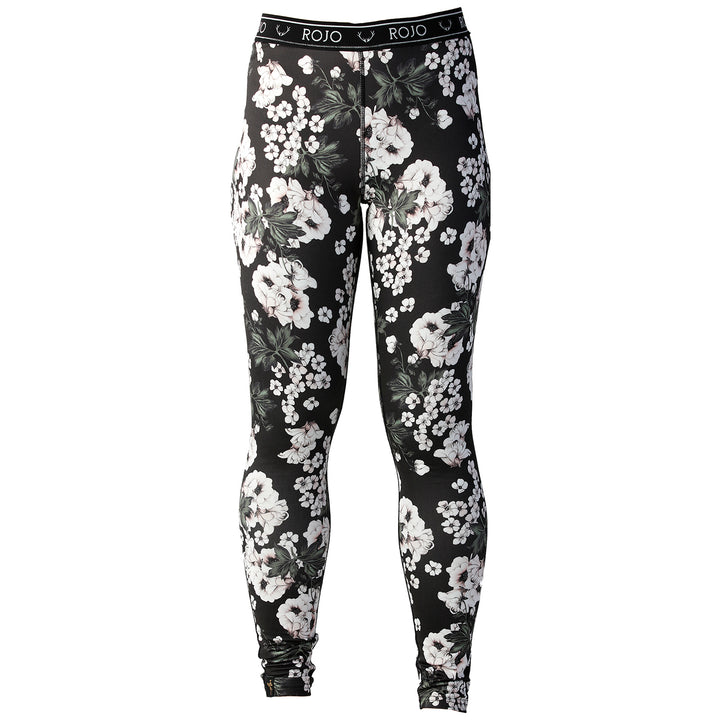 Rojo Outerwear Full Length Baselayer Pants - Women's Neve Floral True Black