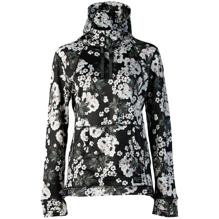 Rojo Outerwear Base Layer Hoodie - Women's Neve Floral True Black