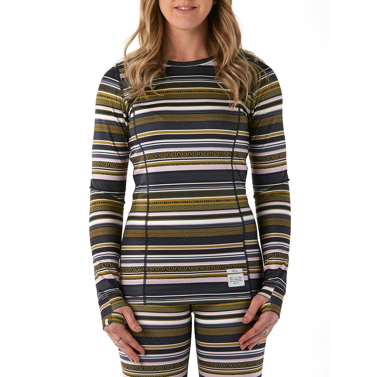 Rojo Outerwear Crew Neck Top - Women's Morgan Stripe India Ink