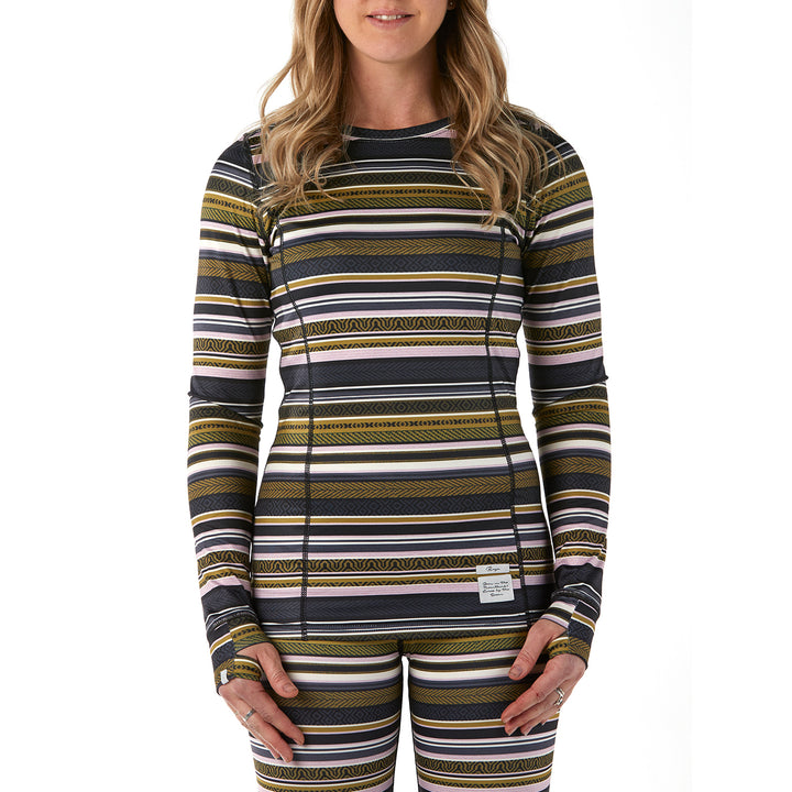 Rojo Outerwear Crew Neck Top - Women's Morgan Stripe India Ink