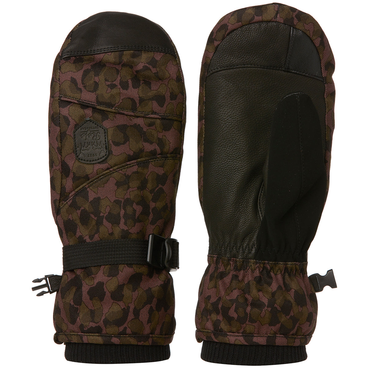 Rojo Outerwear Task Short Cuff Mittens - Women's Changing Spots Marron