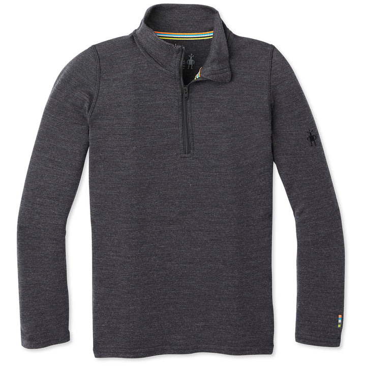 Smartwool Merino 250 Baselayer Zip Top - Kids' Charcoal Heather