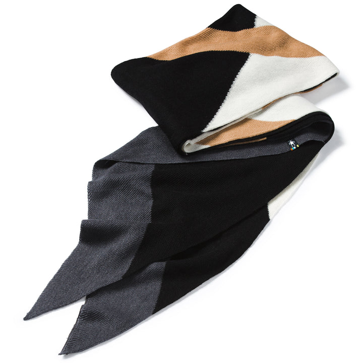 Smartwool Snowline Point Pattern Scarf Black/Camel