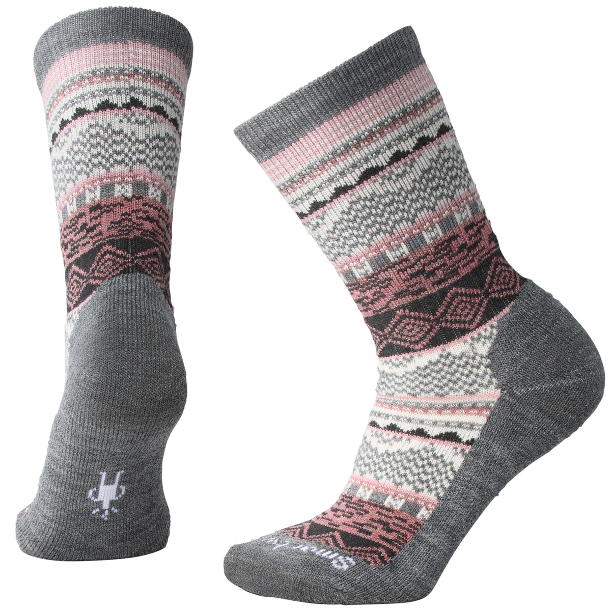 Smartwool Dazzling Wonderland Crew Socks - Women's Medium Gray Heather