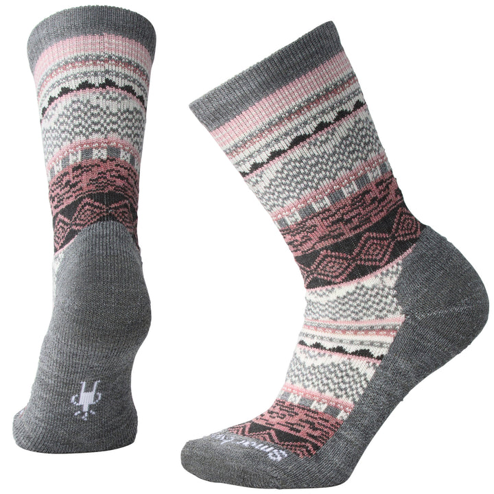 Smartwool Dazzling Wonderland Crew Socks - Women's Medium Gray Heather
