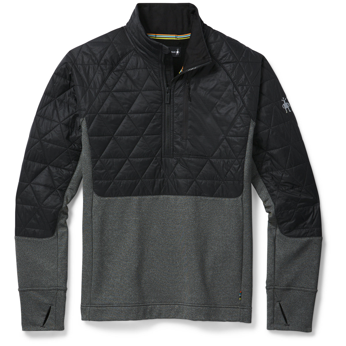Smartwool Smartloft 60 Hybrid 1/2 Zip Top - Men's Black