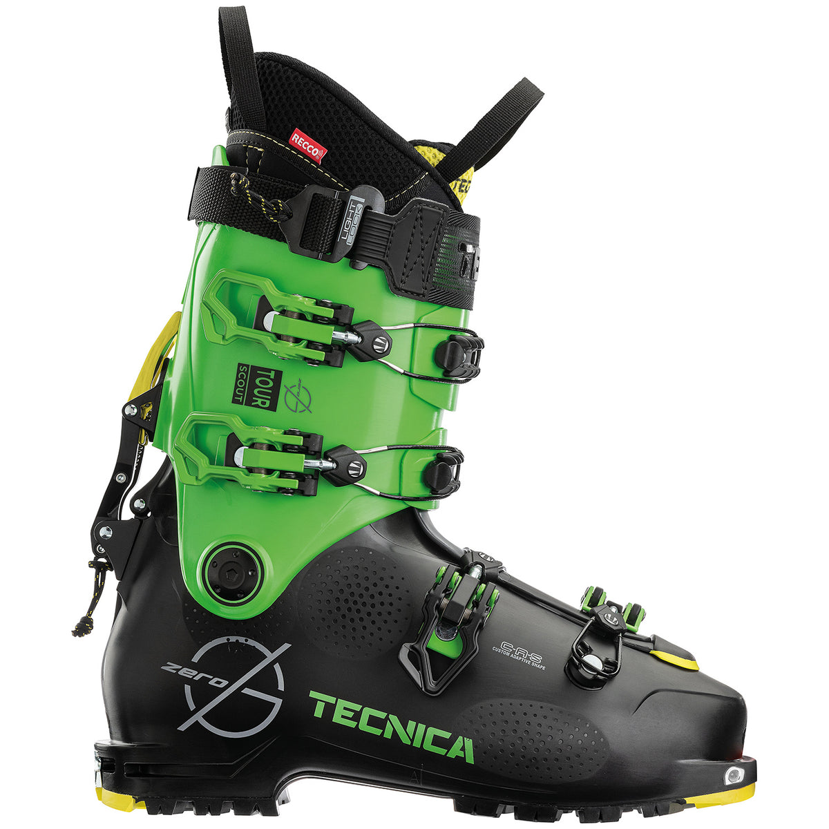 Tecnica Zero G Tour Scout Alpine Touring Ski Boots 2022 Black/Green