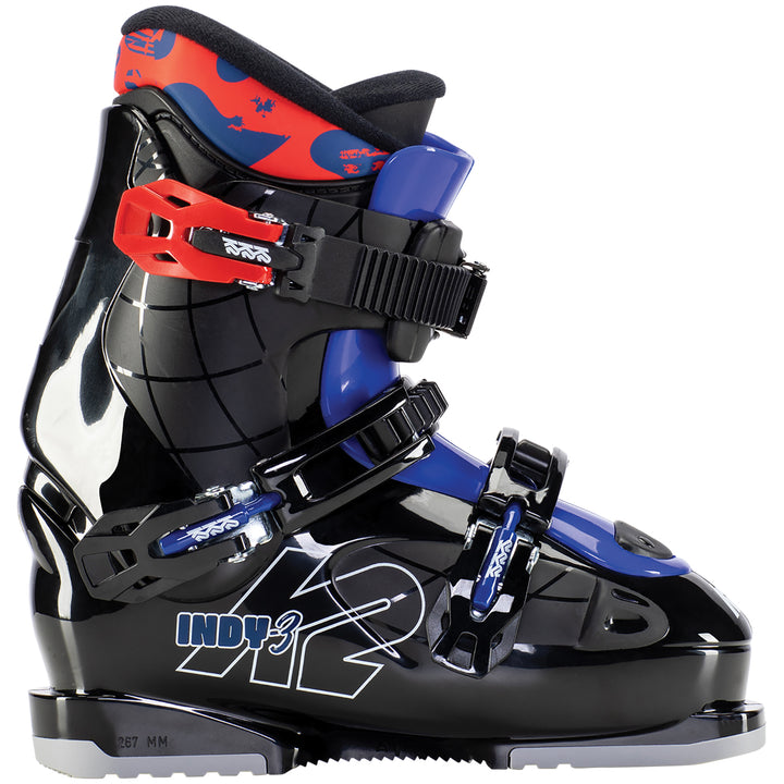 K2 Indy 3 Ski Boots - Boys' 2023 Black/Blue/Red