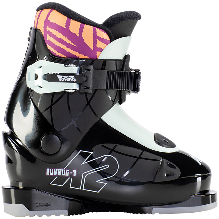 K2 Luvbug 1 Ski Boots - Kids' 2023 Black/Mint/Purple