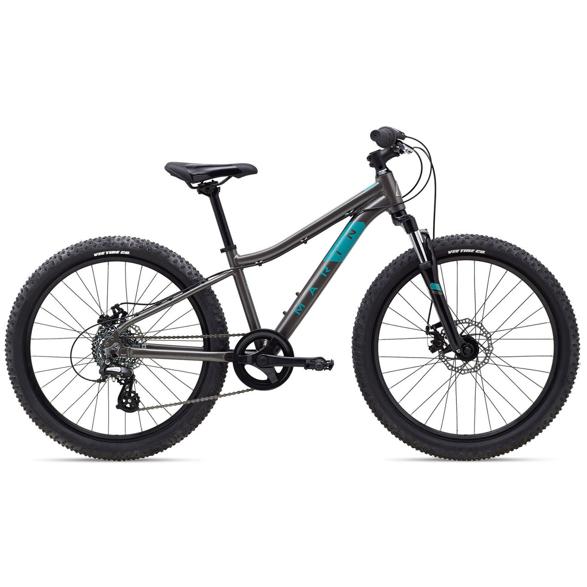 Marin Bayview Trail 24" Complete Mountain Bike - Big Kids' 2020 Gloss Charcoal/Teal/Silver