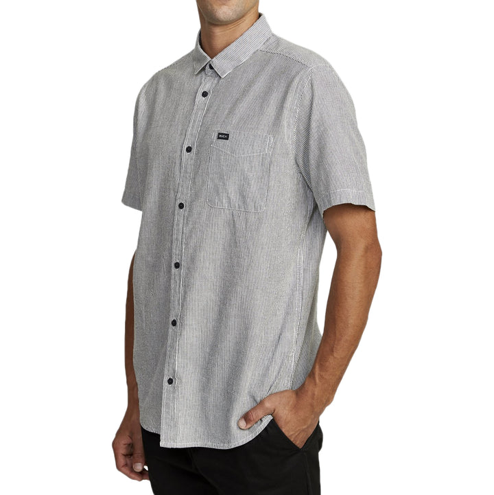 RVCA Endless Seersucker Short-Sleeve Shirt Black