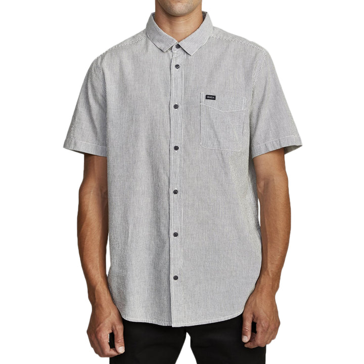 RVCA Endless Seersucker Short-Sleeve Shirt Black