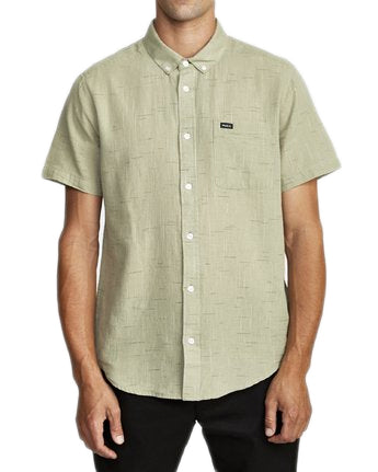 RVCA That'll Do Texture Short-Sleeve Shirt Sage