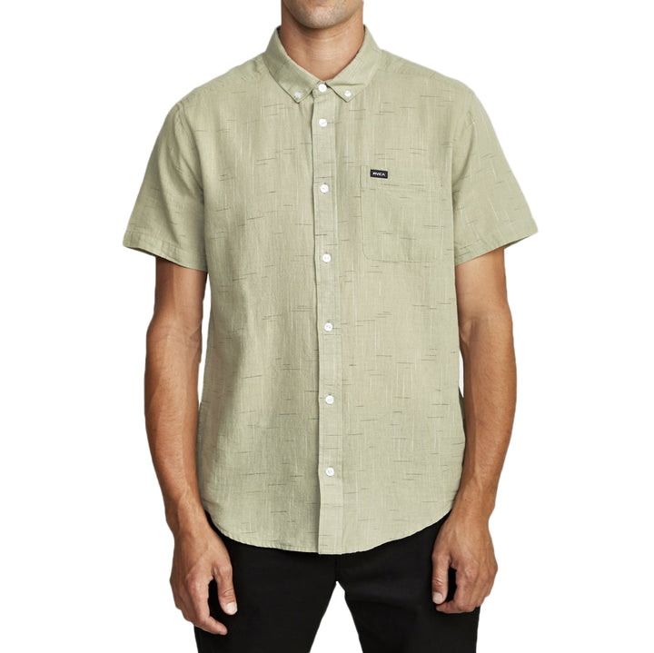 RVCA That'll Do Texture Short-Sleeve Shirt Sage