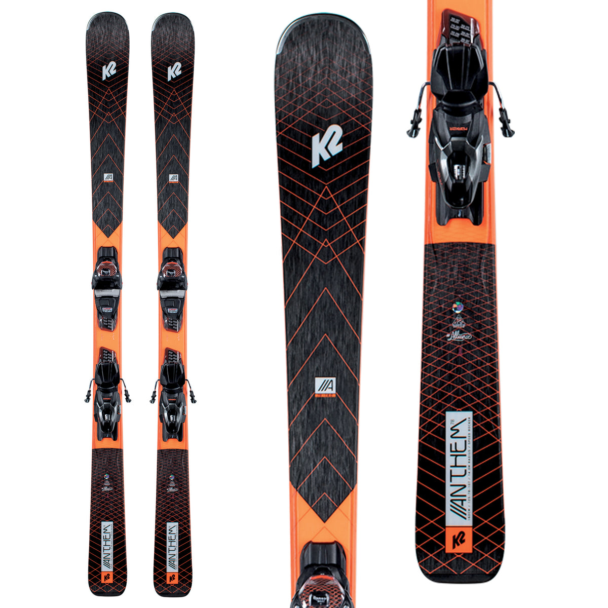 K2 Anthem 78 Skis + ER3 10 Compact Quikclik Bindings - Women's 2021