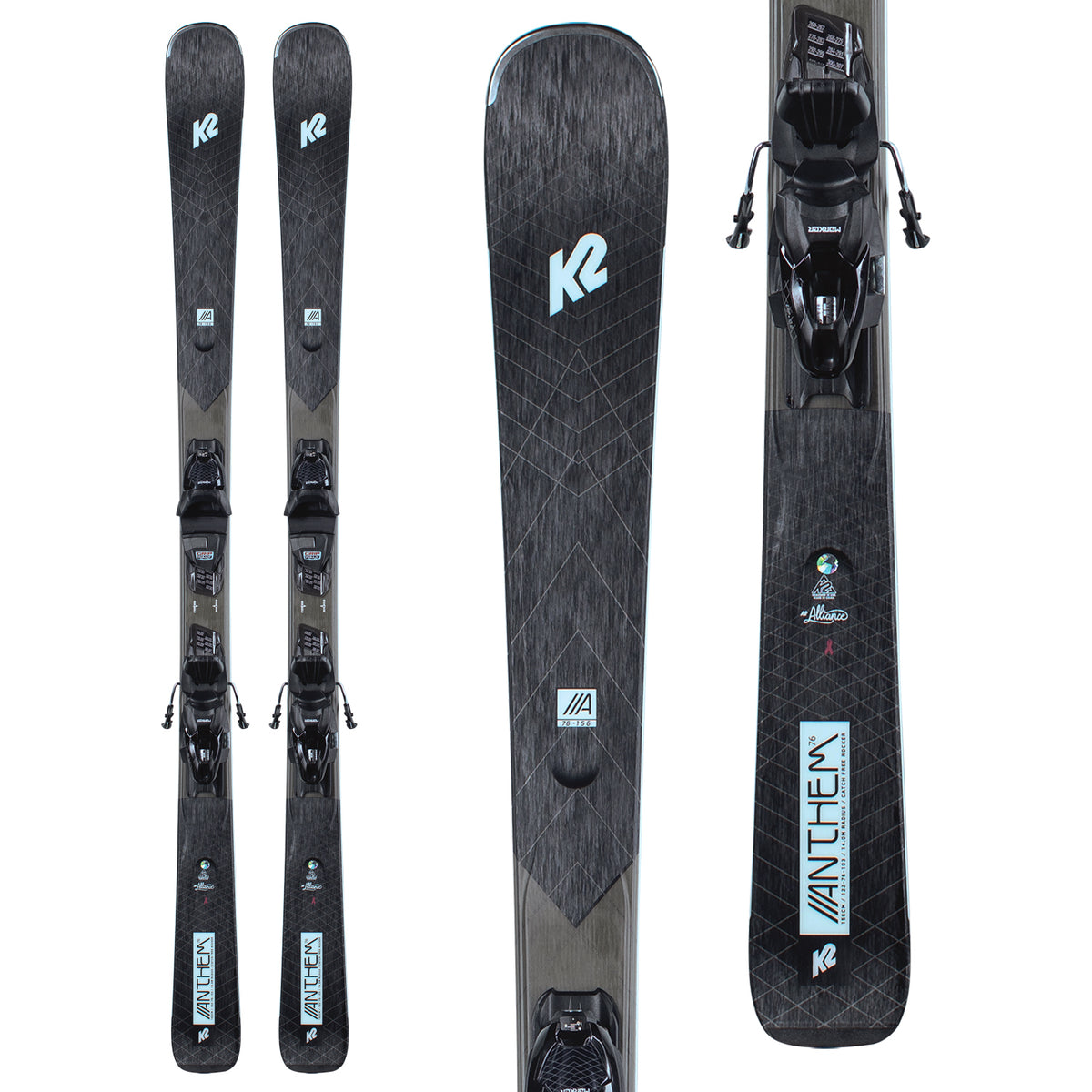 K2 Anthem 76 Skis + ERP 10 Quikclik Bindings - Women's 2021