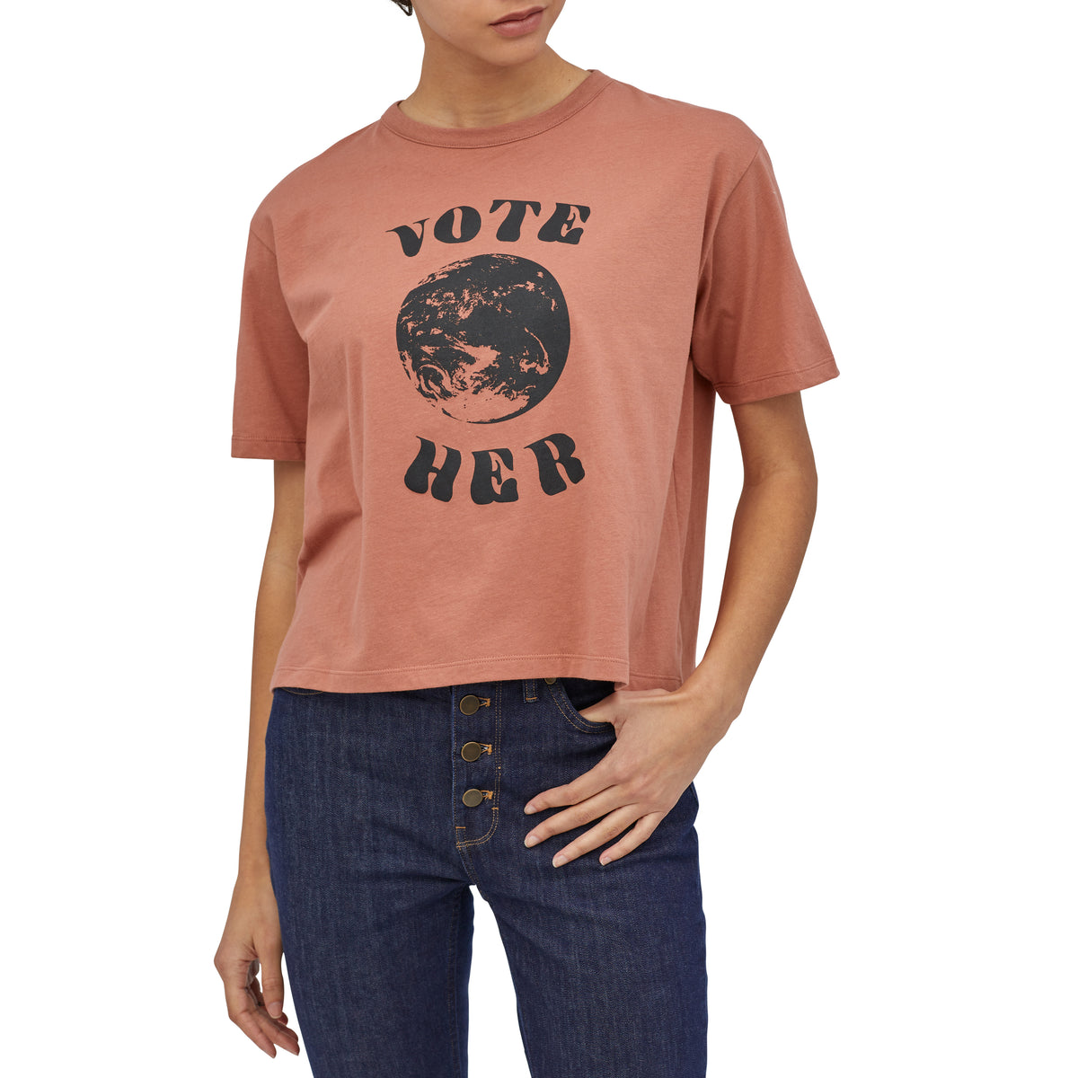 Patagonia Vote Her Organic Easy Cut T-Shirt - Women's Century Pink