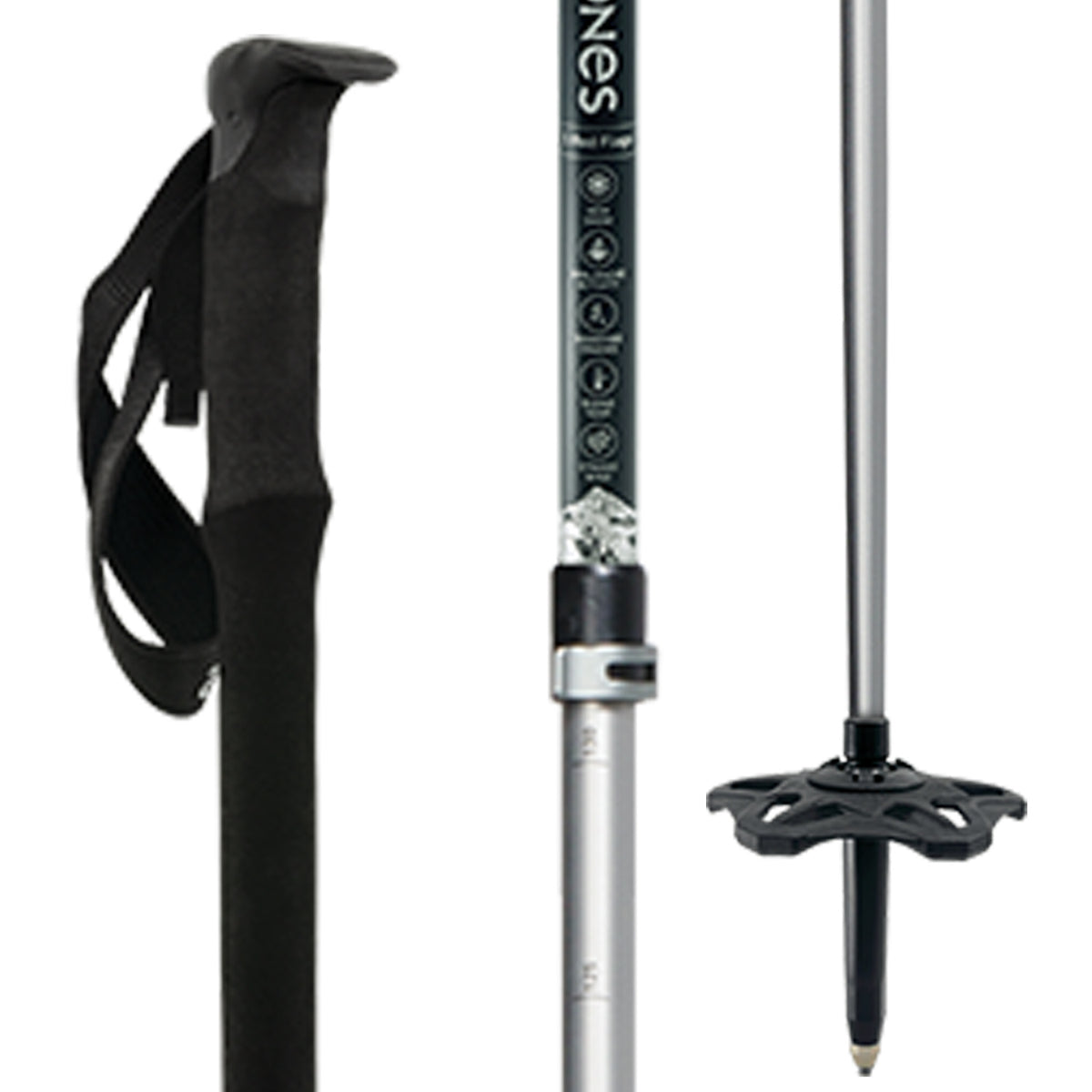 Jones Talon Splitboard Poles Black