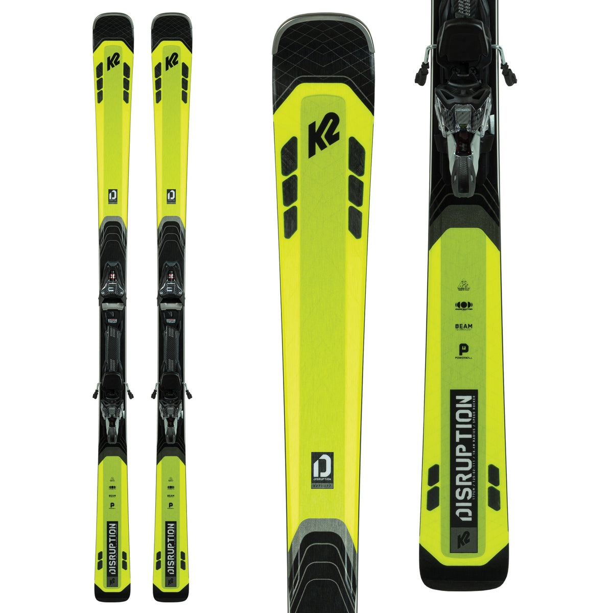 K2 Disruption 82Ti Skis + MXCell 12 TCx Quikclik Bindings 2022