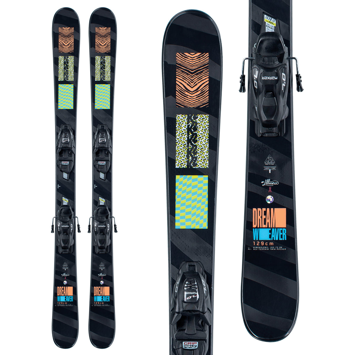 K2 Dreamweaver Skis + FDT 7.0 Bindings - Girls' 2021