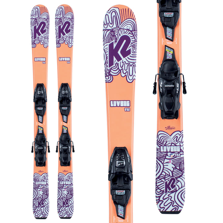K2 Luv Bug Skis + FDT 4.5 Bindings - Toddler Girls' 2022