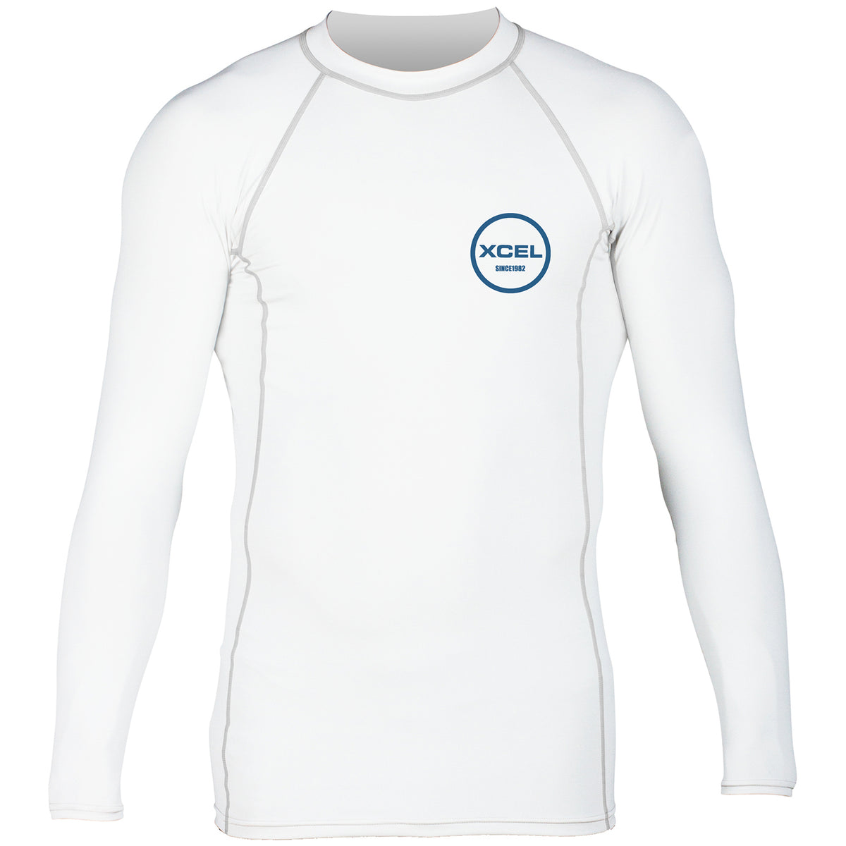 XCEL Premium Stretch Long Sleeve Performance Fit Rashguard White