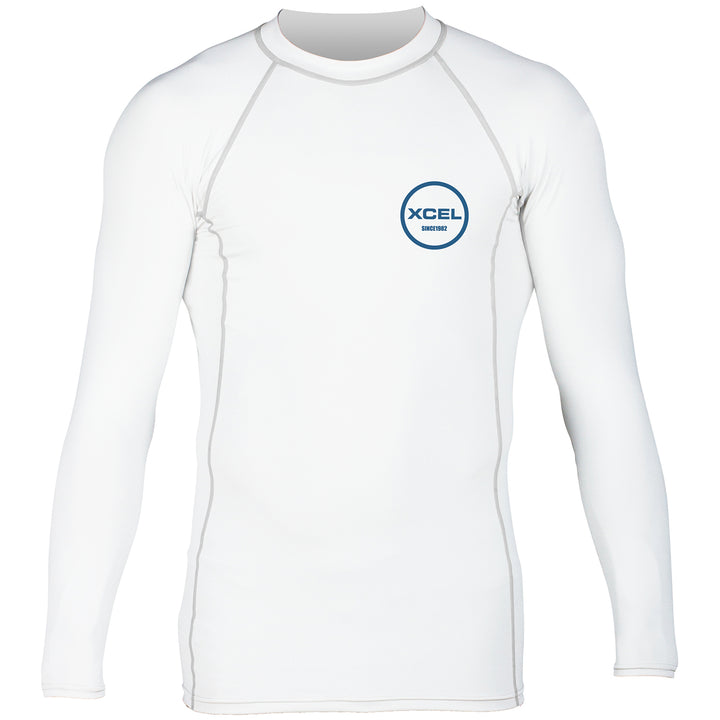 XCEL Premium Stretch Long Sleeve Performance Fit Rashguard White