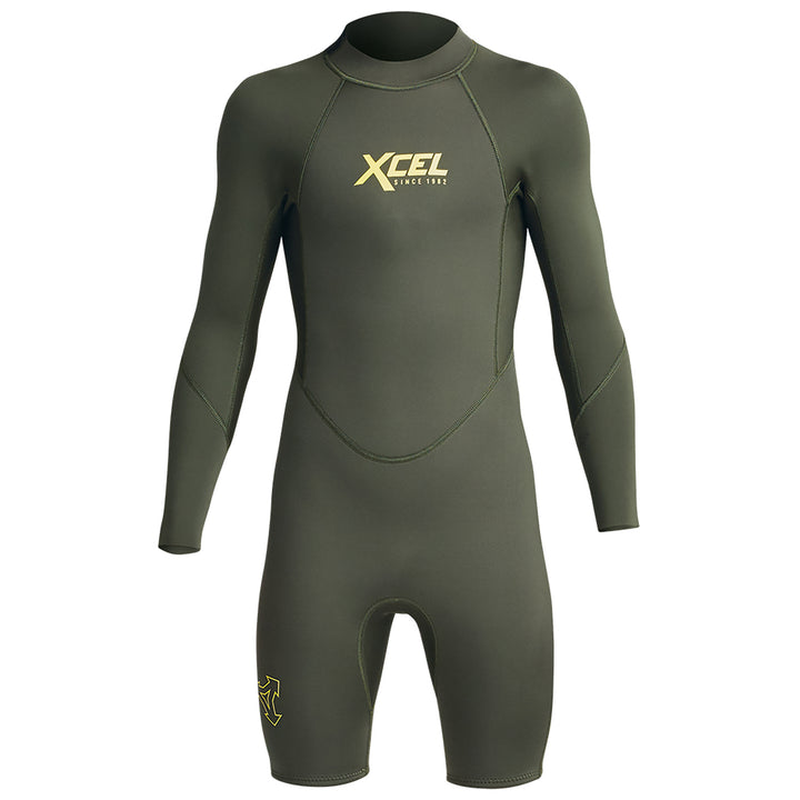 XCEL 2mm Axis Long Sleeve Spring Suit - Kids' Dark Forest