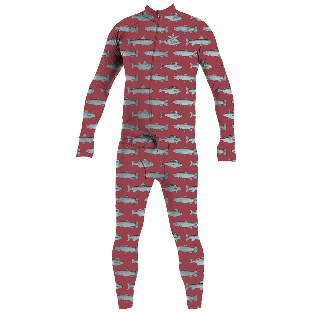 Airblaster Hoodless Ninja Suit Burgundy Fish