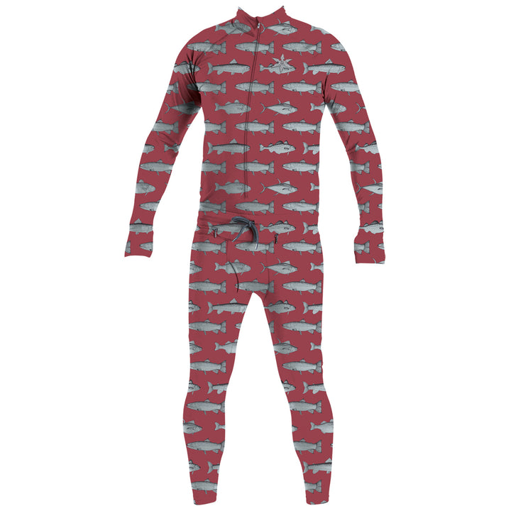 Airblaster Hoodless Ninja Suit Burgundy Fish