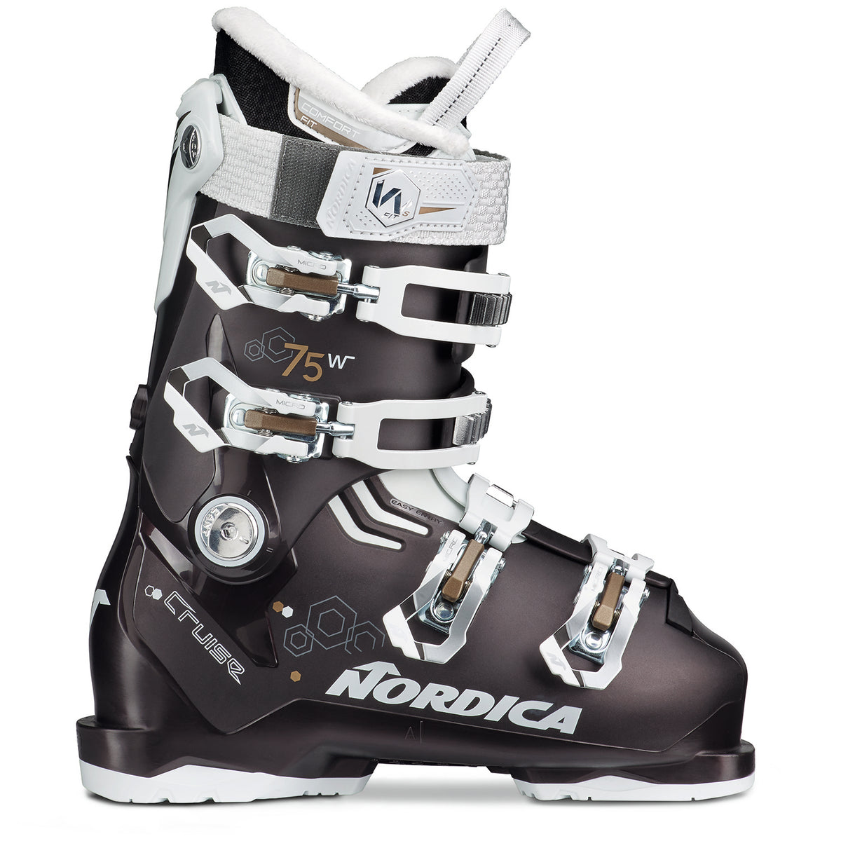 Nordica Cruise 75 W Ski Boots - Women's 2023 Black/White/Bronze