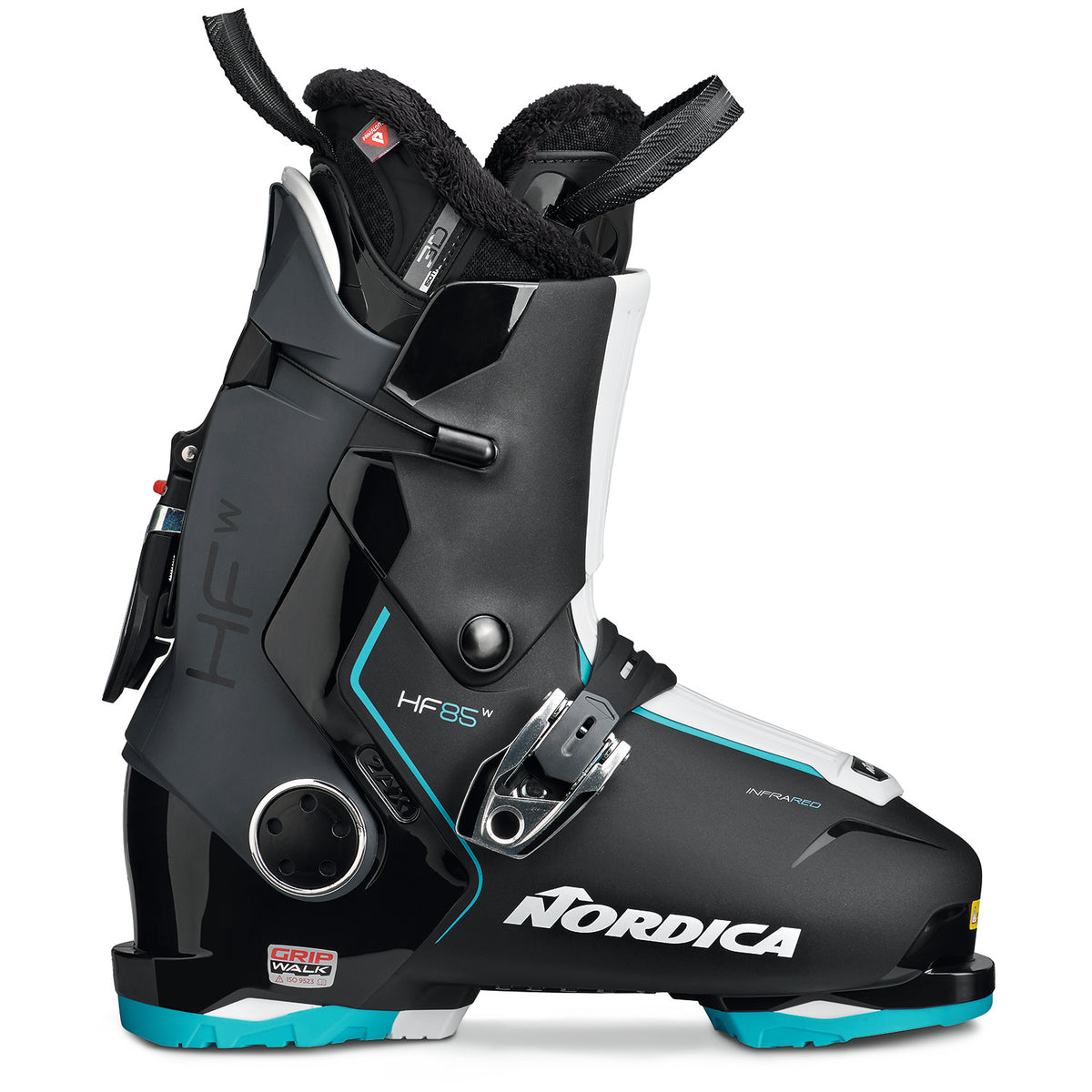 Nordica HF 85 W Ski Boots - Women's 2023 Black/Light Blue/White