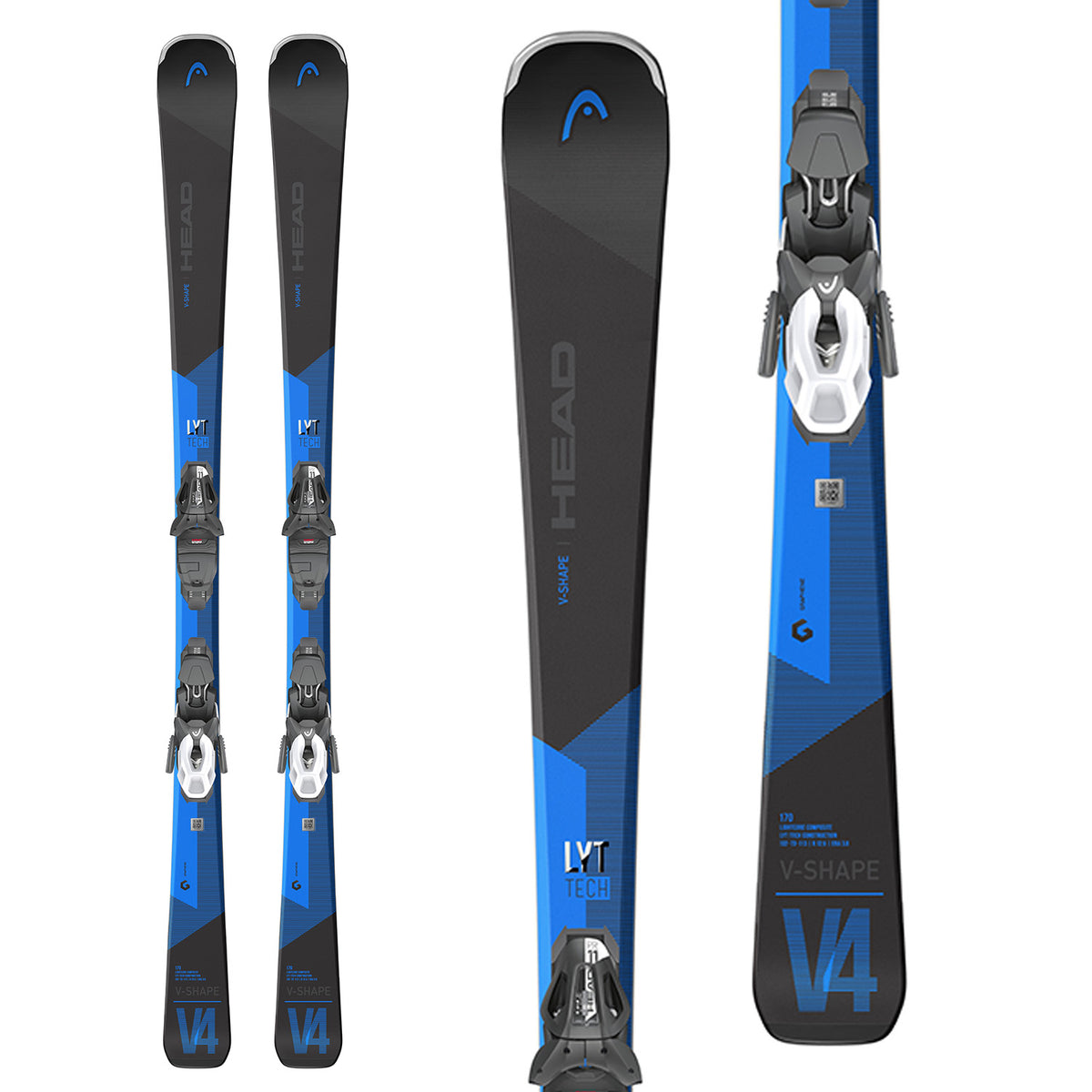 Head V-Shape V4 Skis + PR 10 GW Bindings 2022
