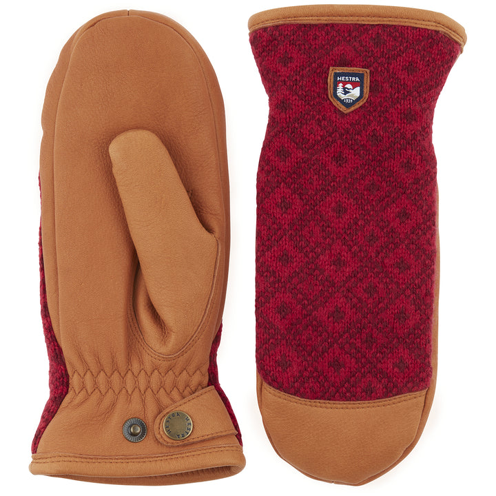 Hestra Ludvika Mittens - Women's Red/Cork