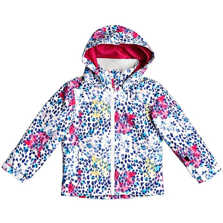 Roxy Mini Jetty Jacket - Little Girls' Bright White Leopold