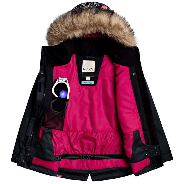 Roxy Moonlight Jacket - Girls' True Black Outlines