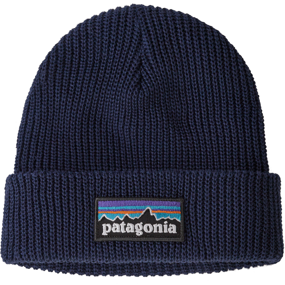 Patagonia Logo Beanie - Kids' P-6 Logo/New Navy
