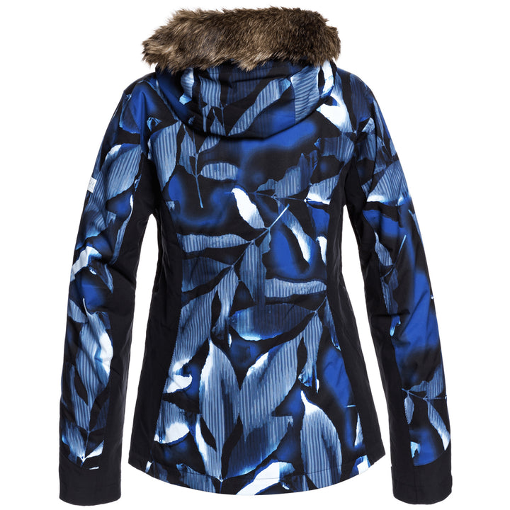 Roxy Jet Ski Premium Jacket - Women's Mazarine Blue Striped Leaves