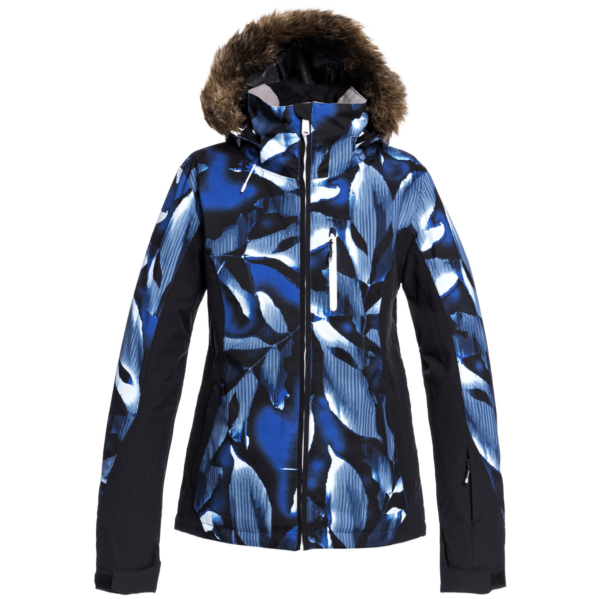 Roxy Jet Ski Premium Jacket - Women's Mazarine Blue Striped Leaves