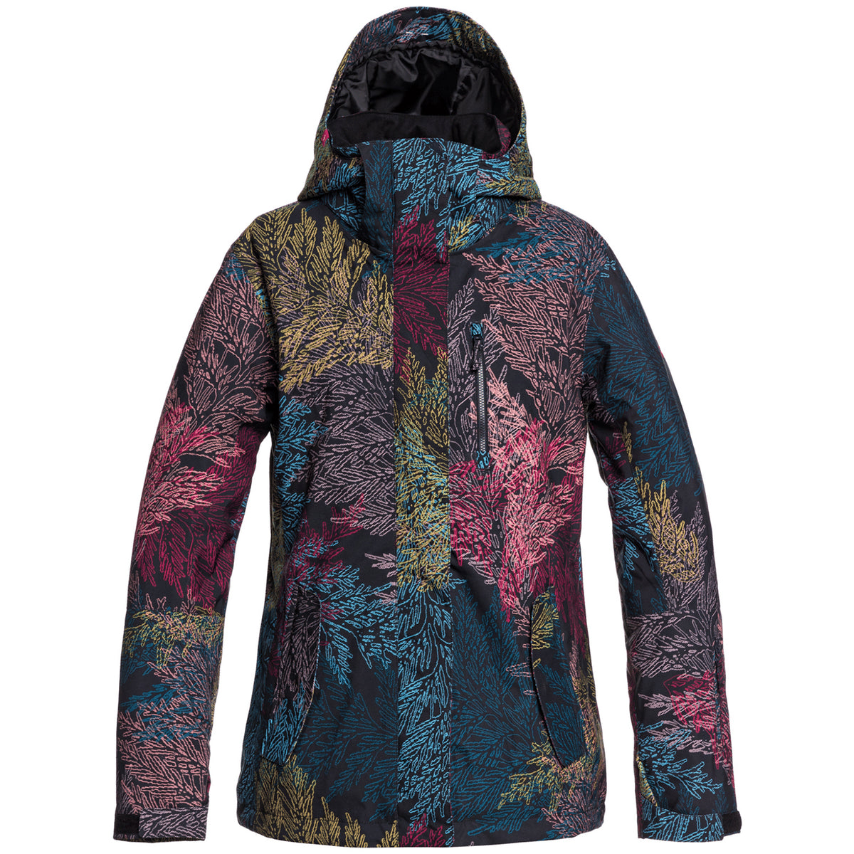 Roxy Jetty Jacket - Women's True Black Neon Fern