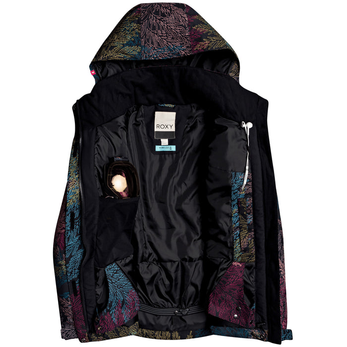 Roxy Jetty Jacket - Women's True Black Neon Fern