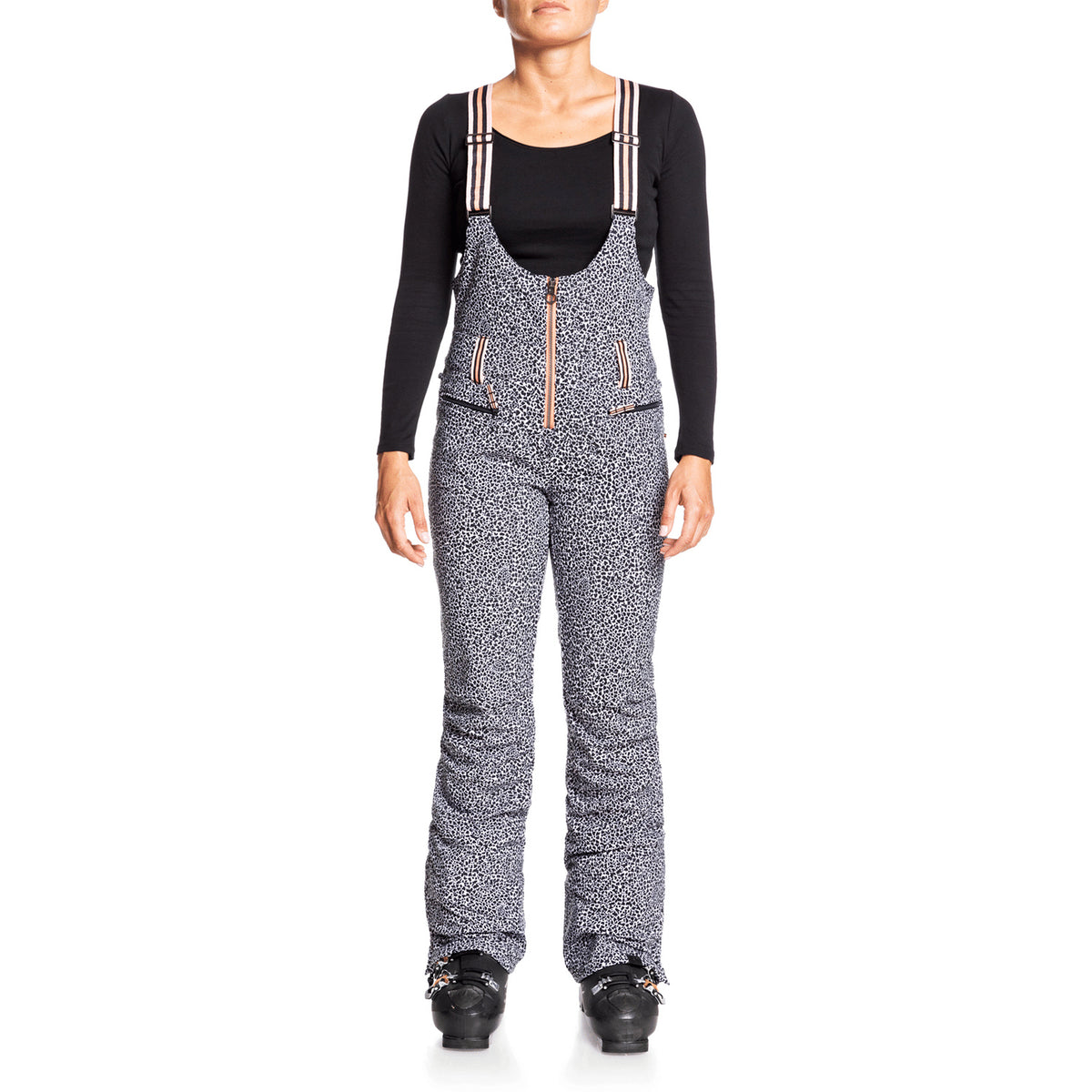 Roxy Pop Snow Summit Bib Pants - Women's True Black Pop Animal