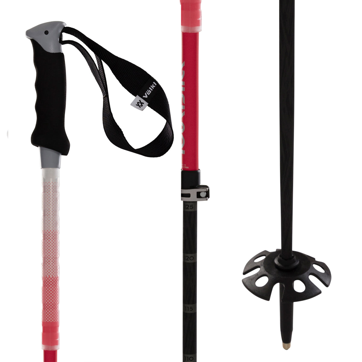Völkl Touristick AC Adjustable Ski Poles 2021 Red