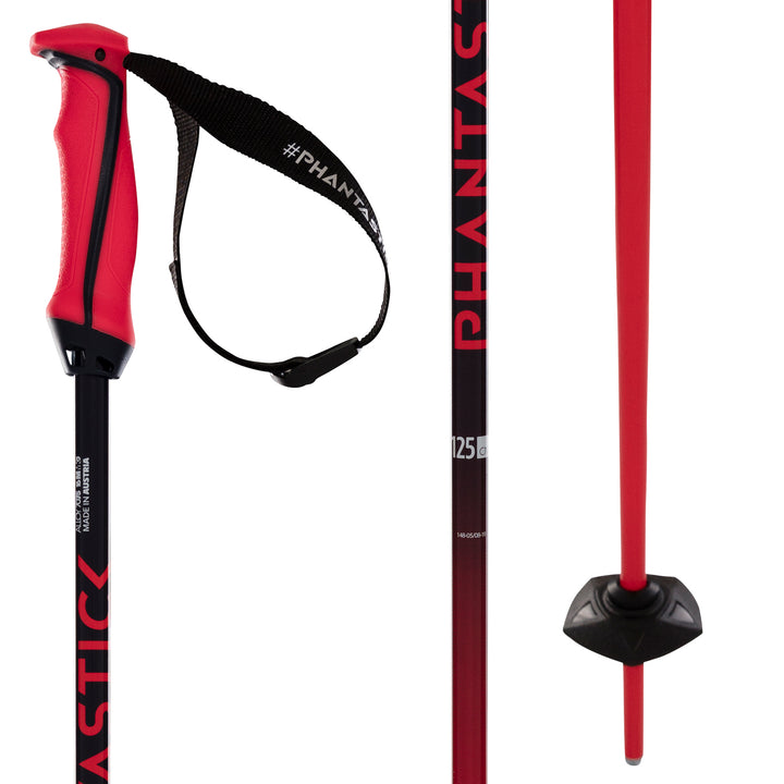 Völkl Phantastick 18 Ski Poles Red/Blue Fade