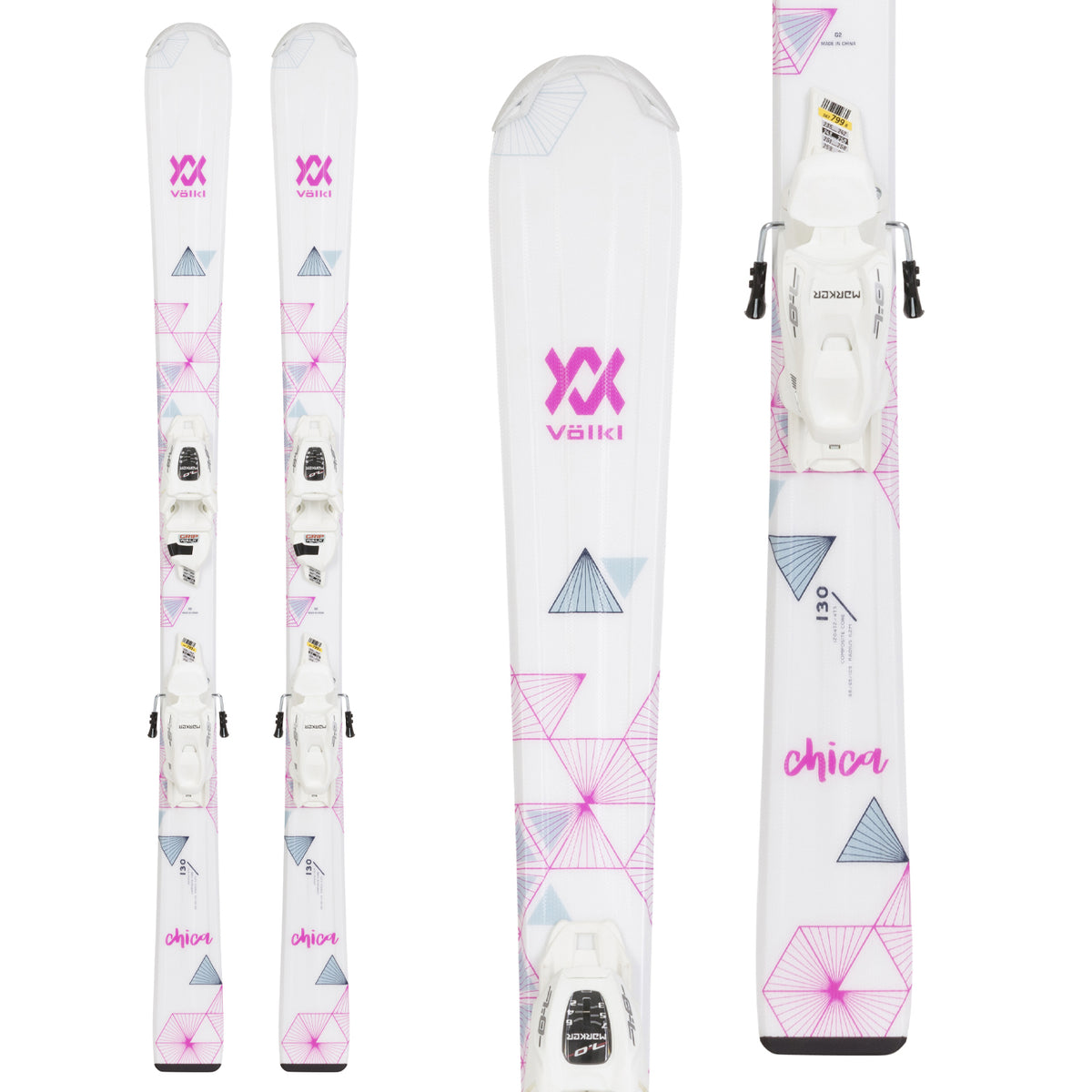 Völkl Chica Skis + 4.5 vMotion Jr Bindings - Kids' 2022