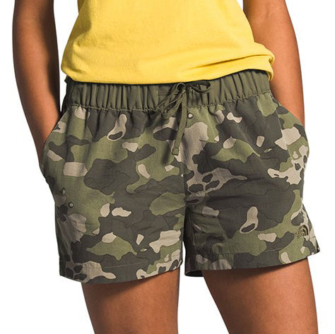 The North Face Class V Shorts - Women's Burnt Olive Green Ponderosa Print