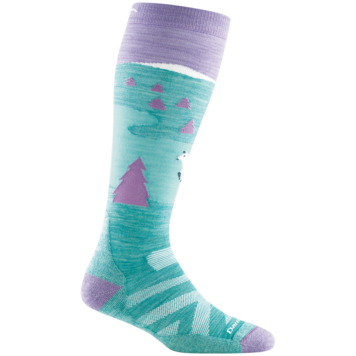 Darn Tough Snow Fox Over-the-Calf Midweight Socks - Kids' Aqua