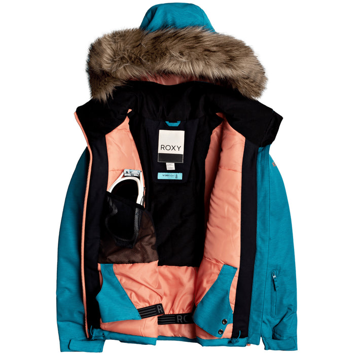 Roxy American Pie Solid Jacket - Girls' Ocean Depths