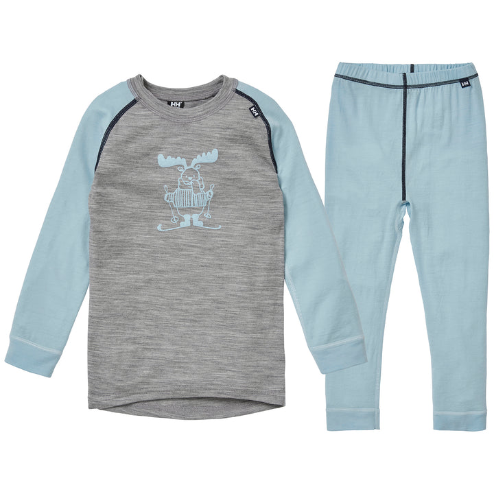 Helly Hansen HH Merino Mid Baselayer Set - Little Kids' Ice Blue