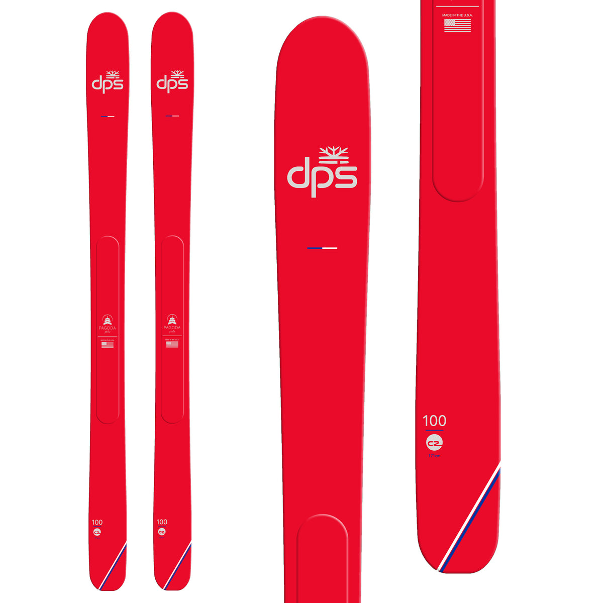DPS Pagoda Piste 100 C2 Skis 2022 Red
